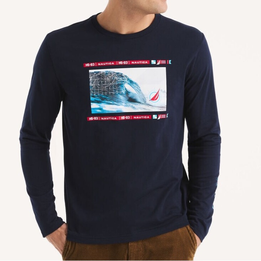 Nautica Long Sleeve Graphic Tee